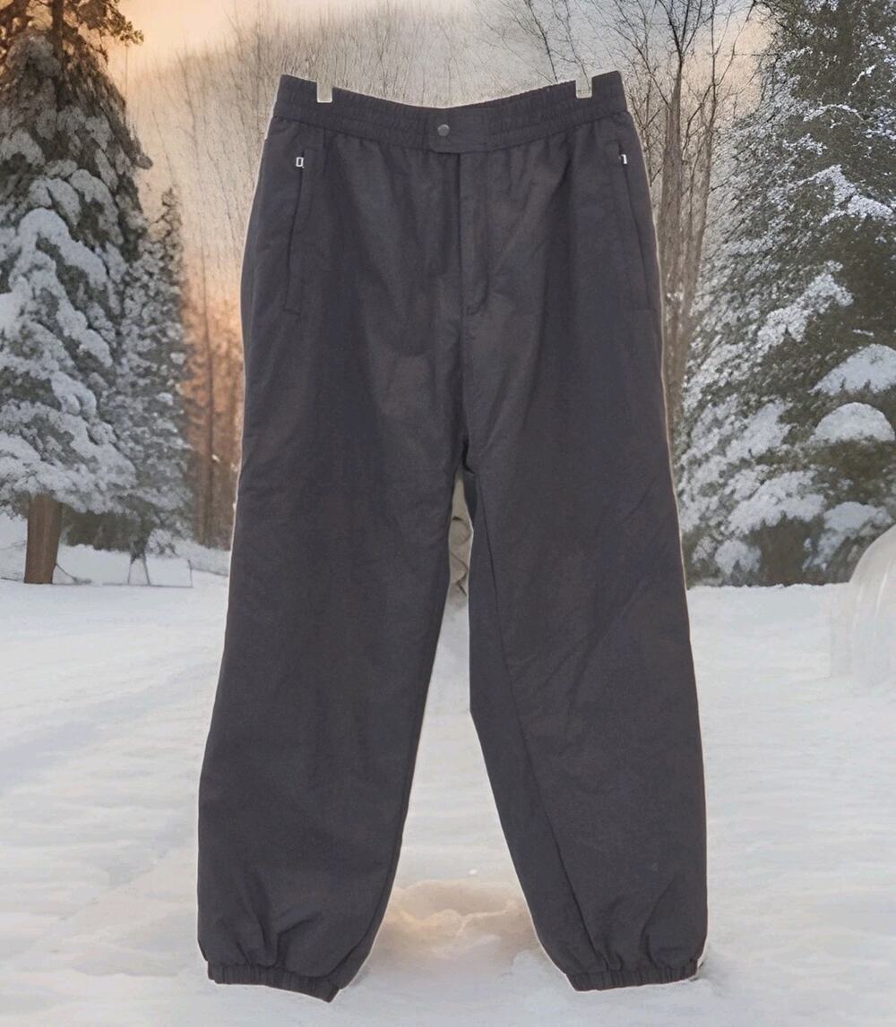 Obermeyer Men’s Large Insulated Black Skiing Snowboard Pants Zip Pockets 32x30